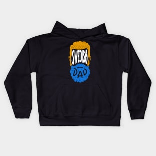 Swedish Dad - Vintage Beard Gift Kids Hoodie